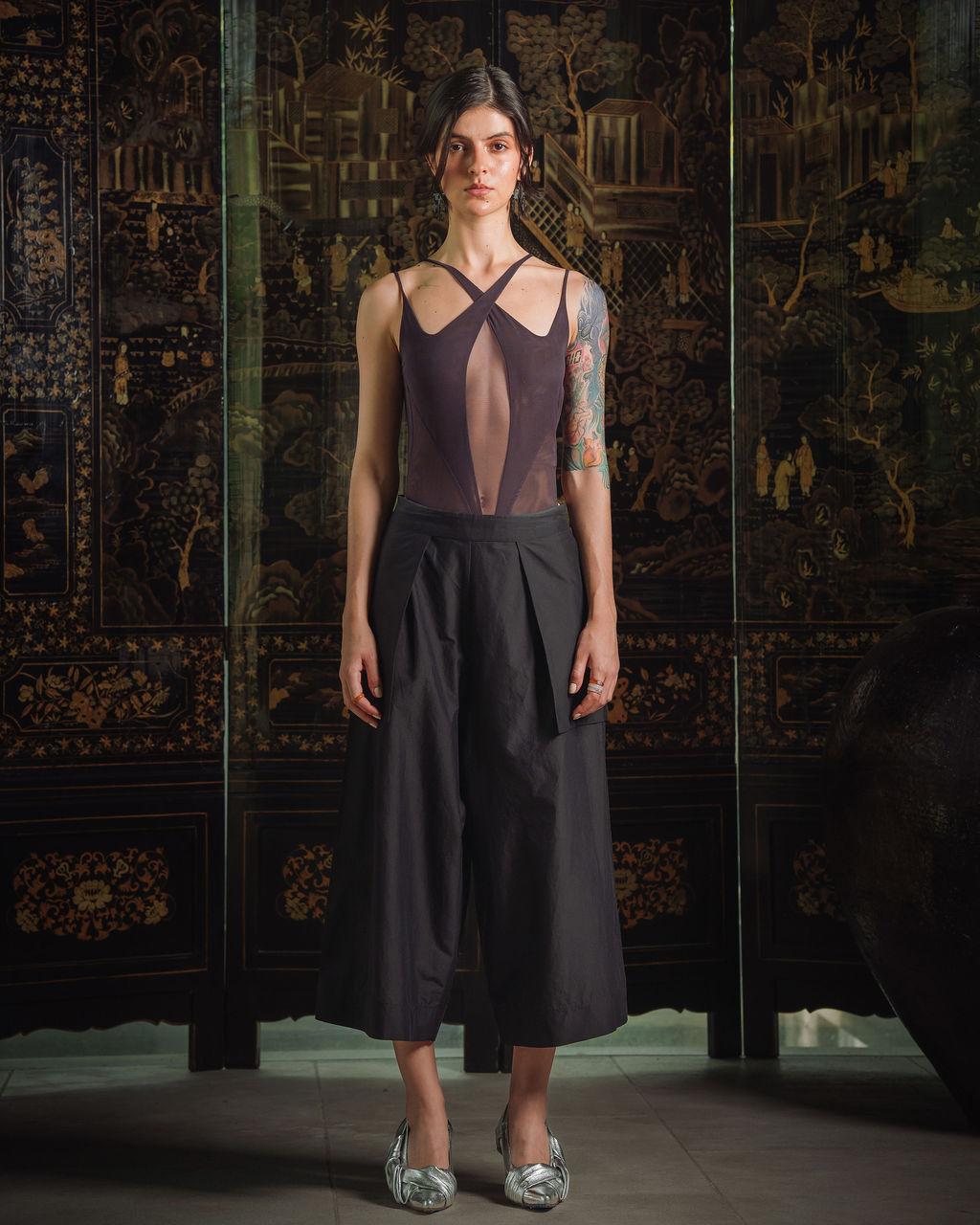 Goth Bodysuit - Burgundy