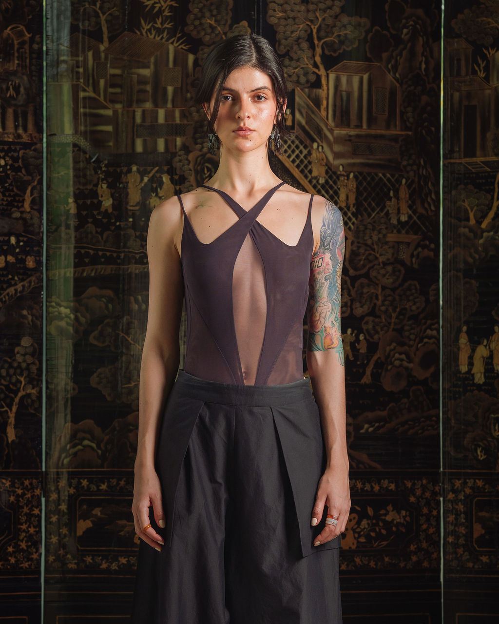 Goth Bodysuit - Burgundy