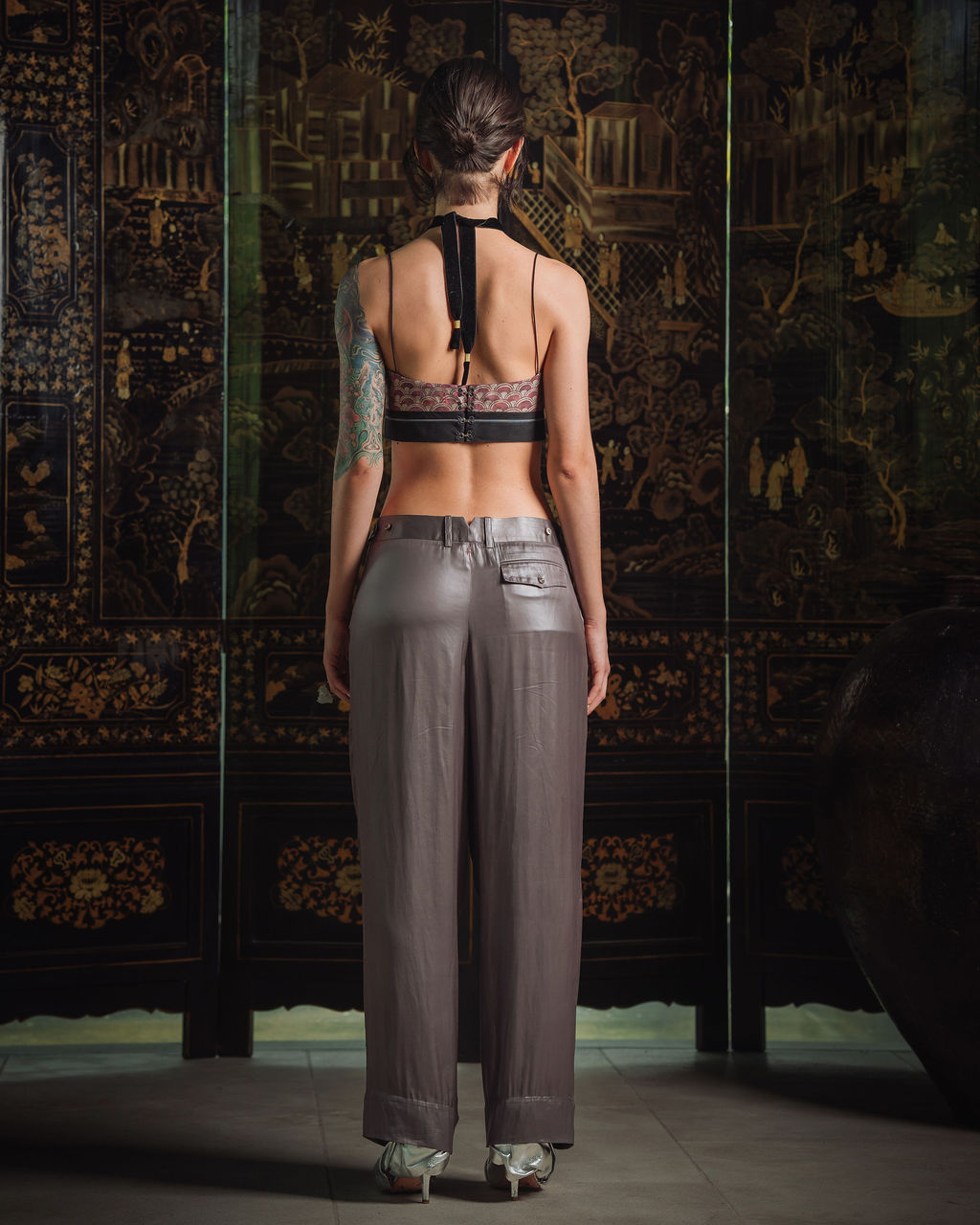 Boyfriend Pants - Liquid Silver