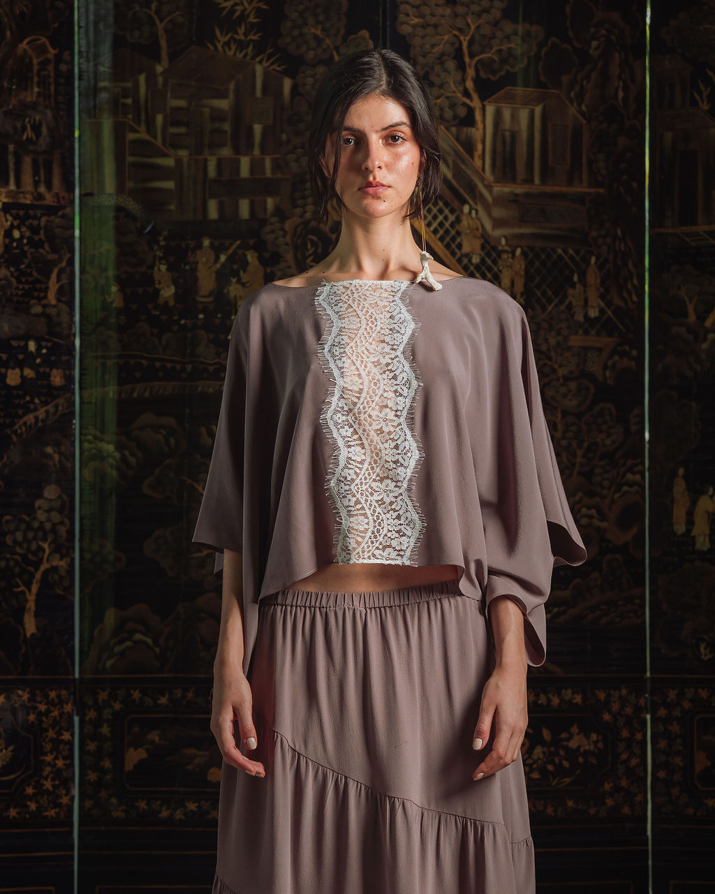 Lavender Root Lace Top