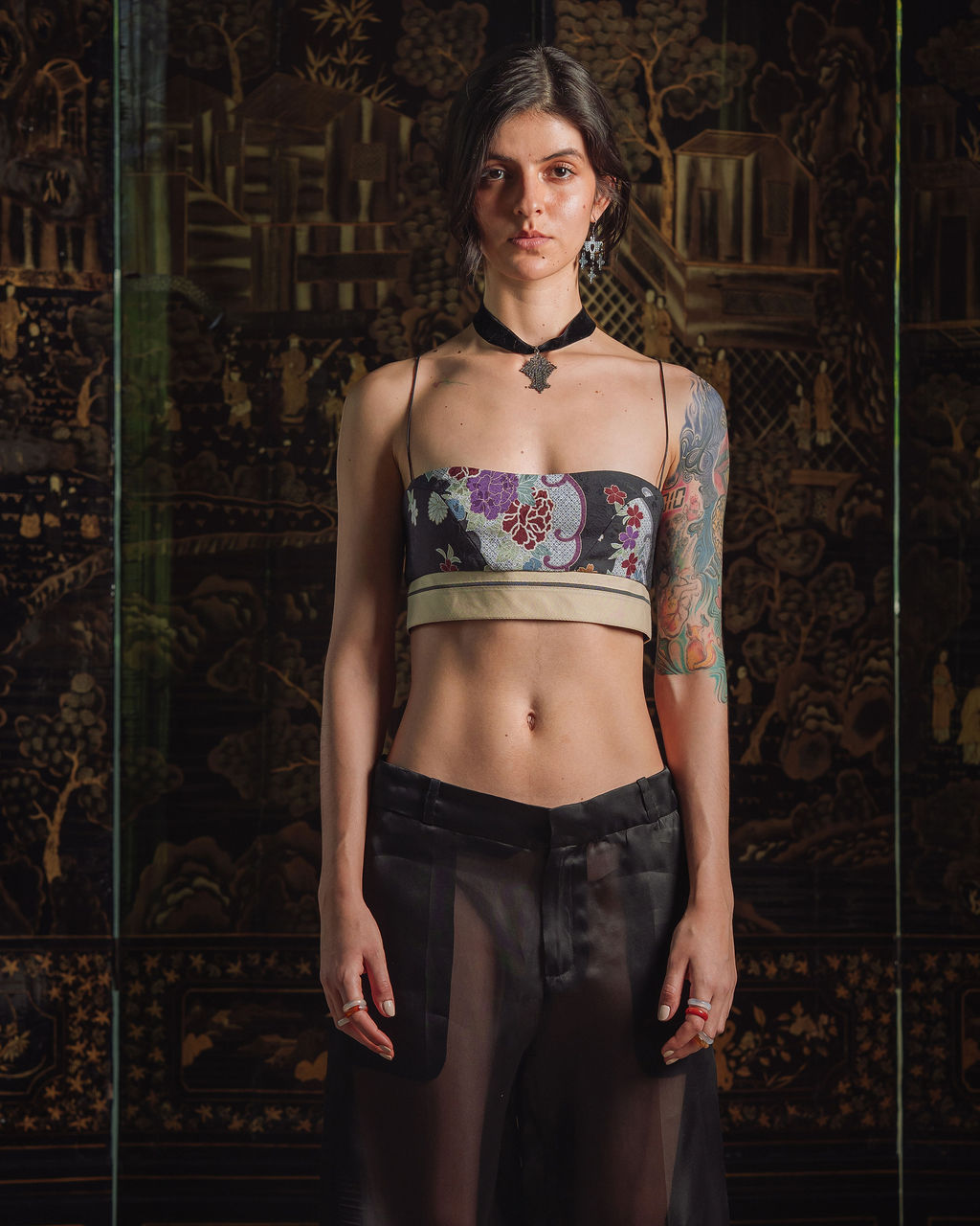 Roberta Top - Black Lotus Kimono