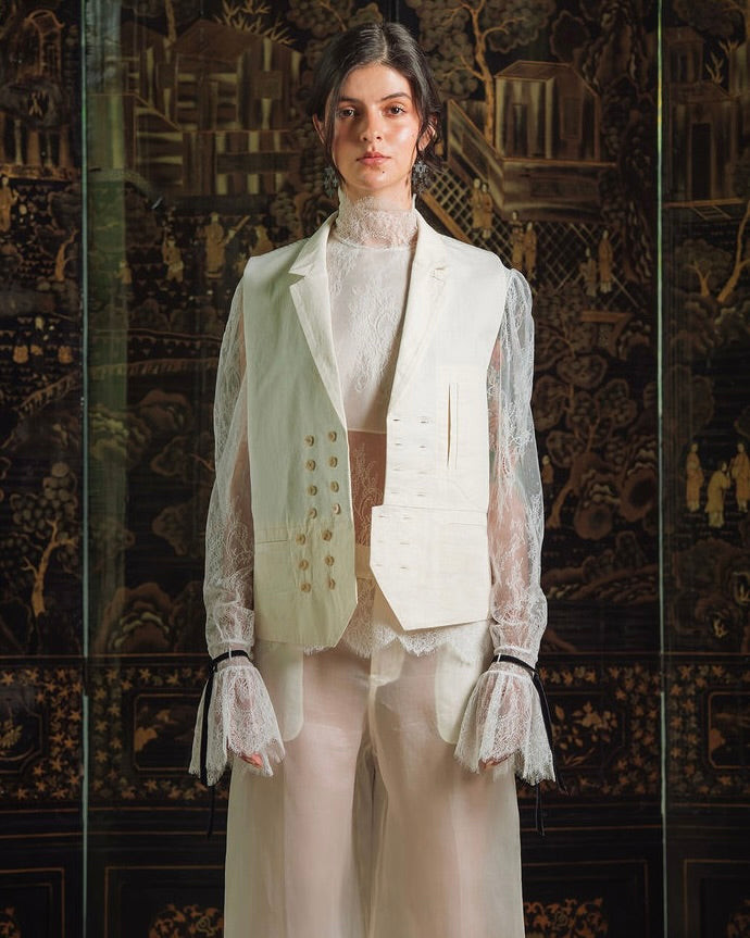 Nietzsche Vest - White