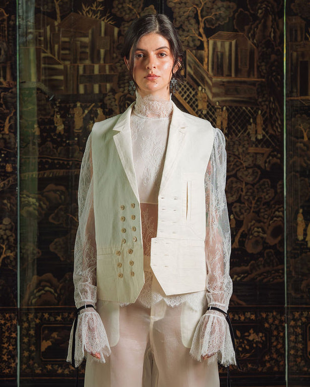 Nietzsche Vest - White