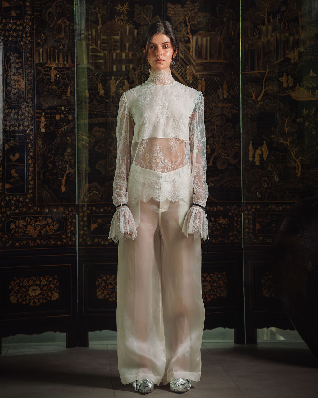 Rumi Lace Shirt - White