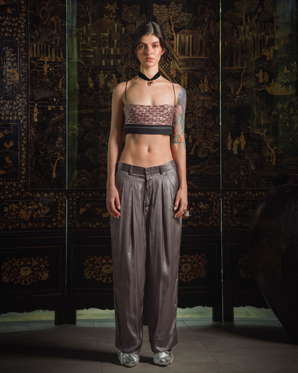 Boyfriend Pants - Liquid Silver