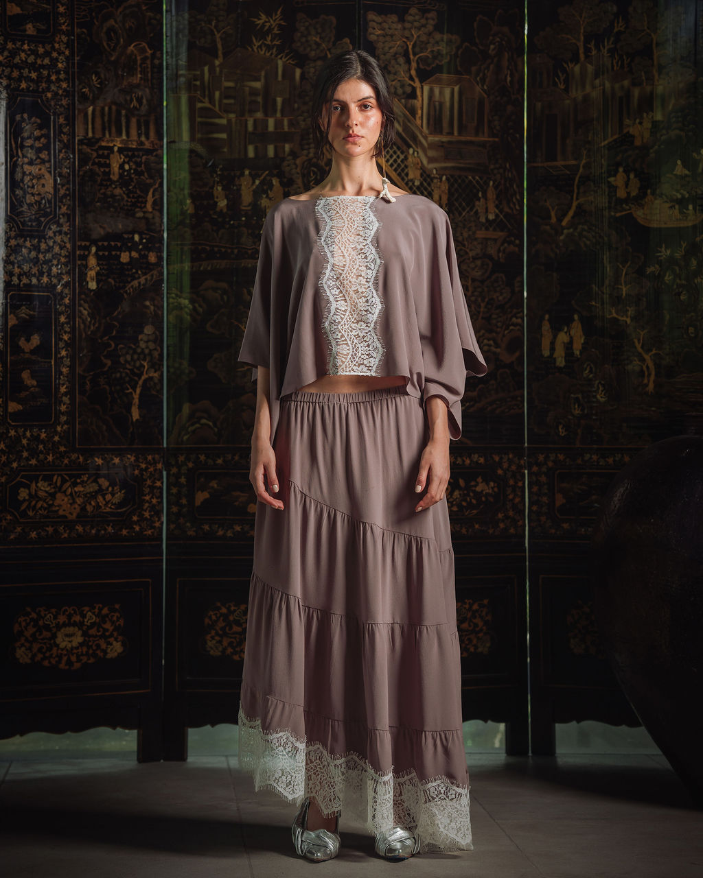 Lavender Root Lace Top