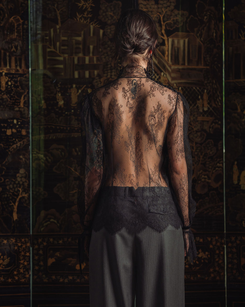 Rumi Lace Shirt - Black