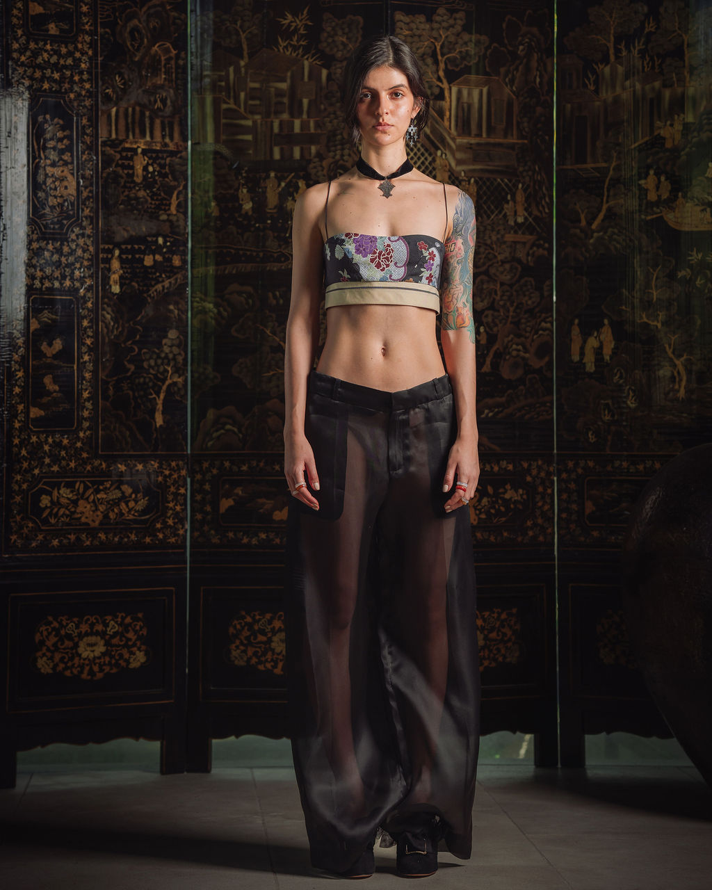 Roberta Top - Black Lotus Kimono