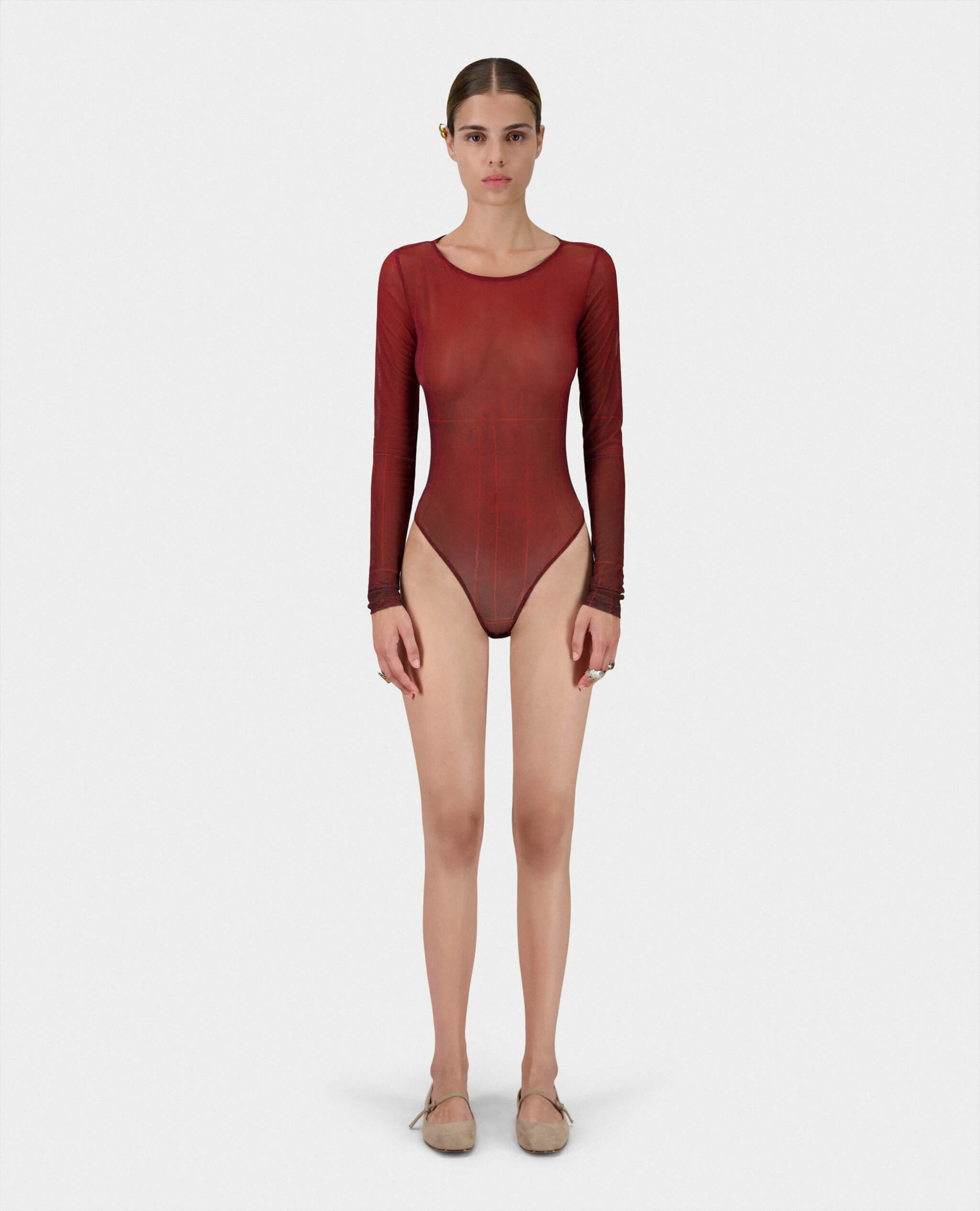 Open Back Body - Red Stripes