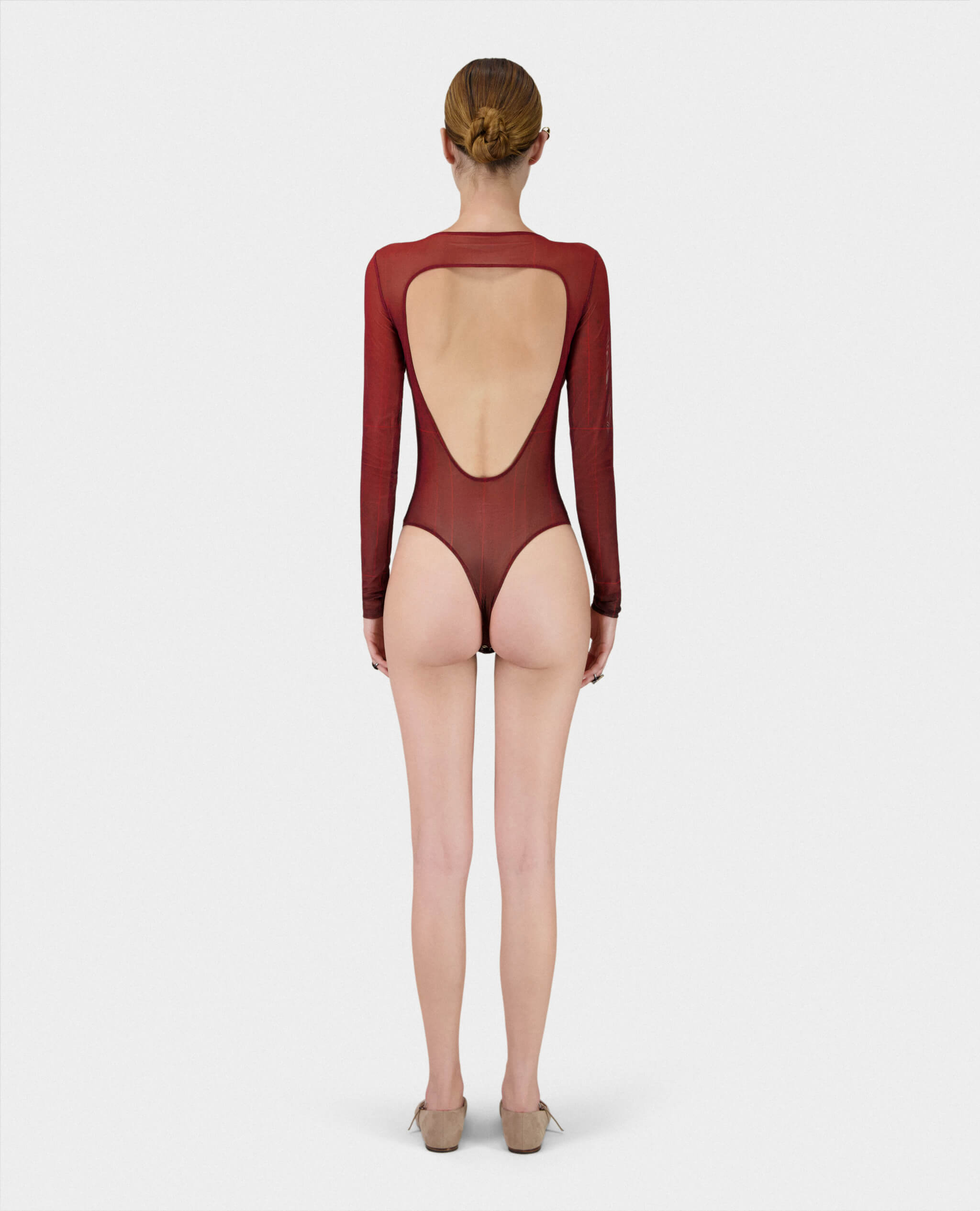 Open Back Body - Red Stripes