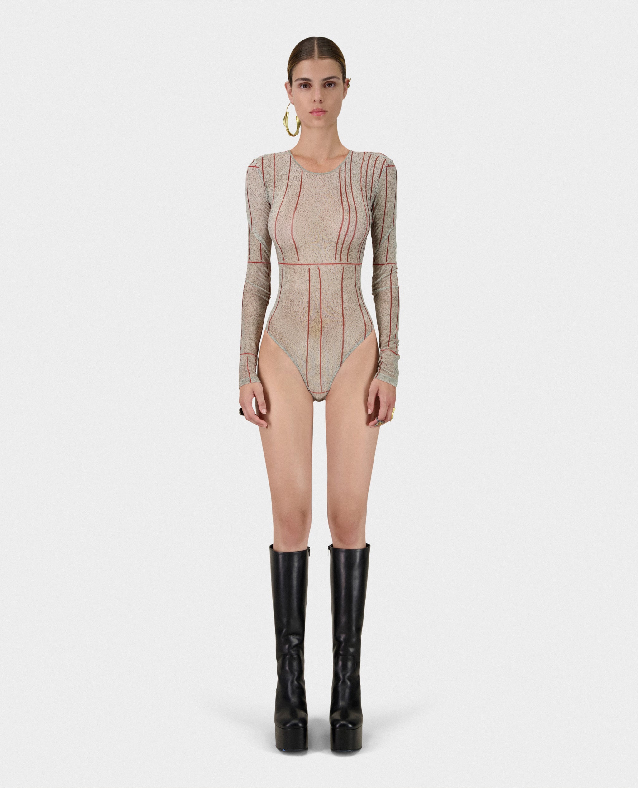 Second Skin Body - Red and Grey